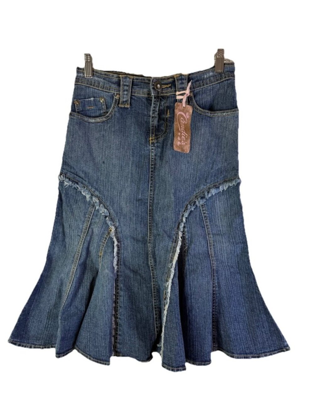 Deadstock Vintage Y2K Candies Skirt Denim Jean Trumpet Streetwear